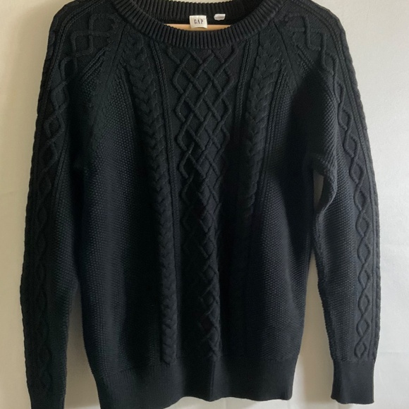 GAP WOMEN'S BLACK LONG SLEEVE SWEATER~SIZE MEDIUM! - Picture 3 of 7